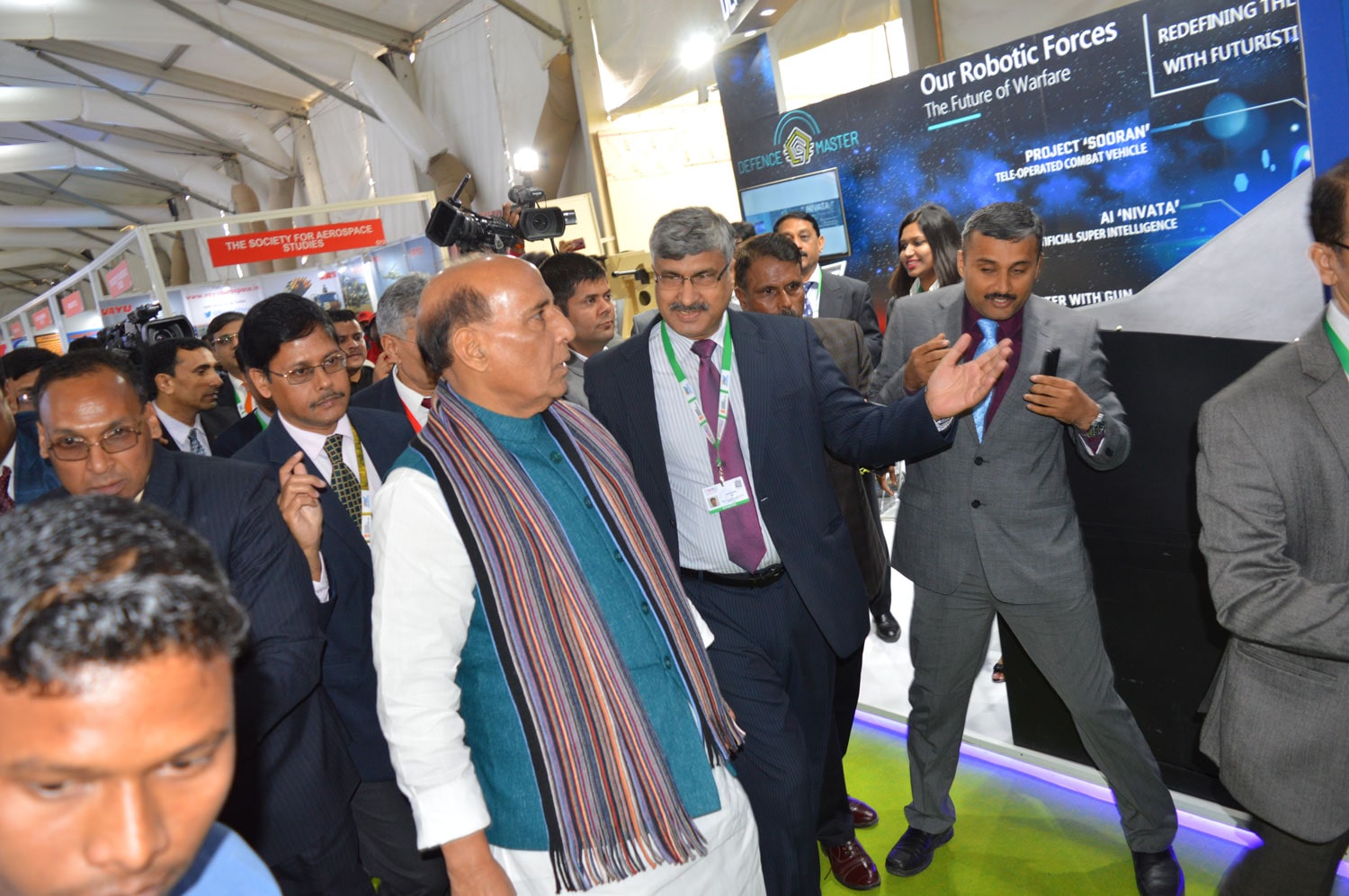 Defence Master India, Displayed their Unmanned Tele-Operated Armoured Vehicle SOORAN and AI NIVATA at DEFEXPO 2020, Lucknow