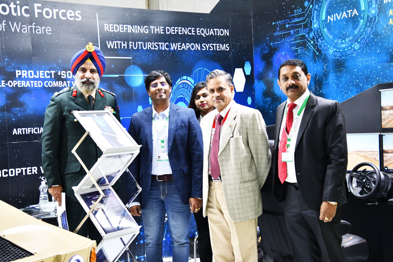 Defence Master India, Displayed their Unmanned Tele-Operated Armoured Vehicle SOORAN and AI NIVATA at DEFEXPO 2020, Lucknow