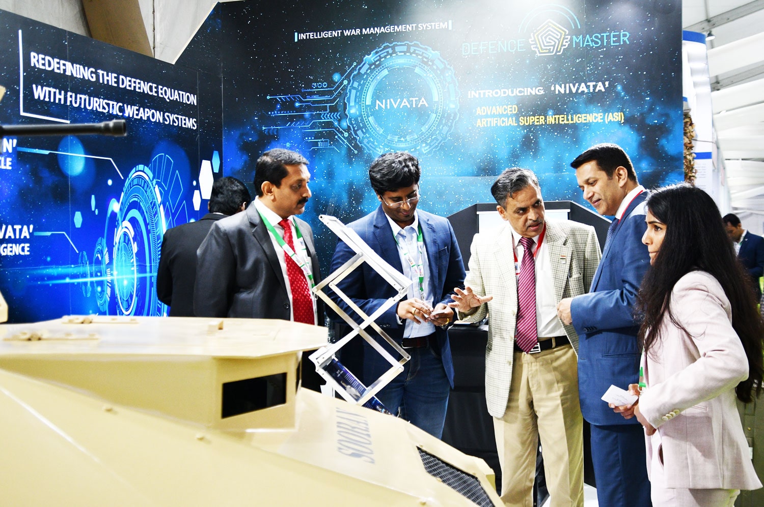 Defence Master India, Displayed their Unmanned Tele-Operated Armoured Vehicle SOORAN and AI NIVATA at DEFEXPO 2020, Lucknow
