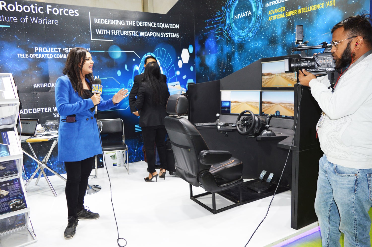 Defence Master India, Displayed their Unmanned Tele-Operated Armoured Vehicle SOORAN and AI NIVATA at DEFEXPO 2020, Lucknow
